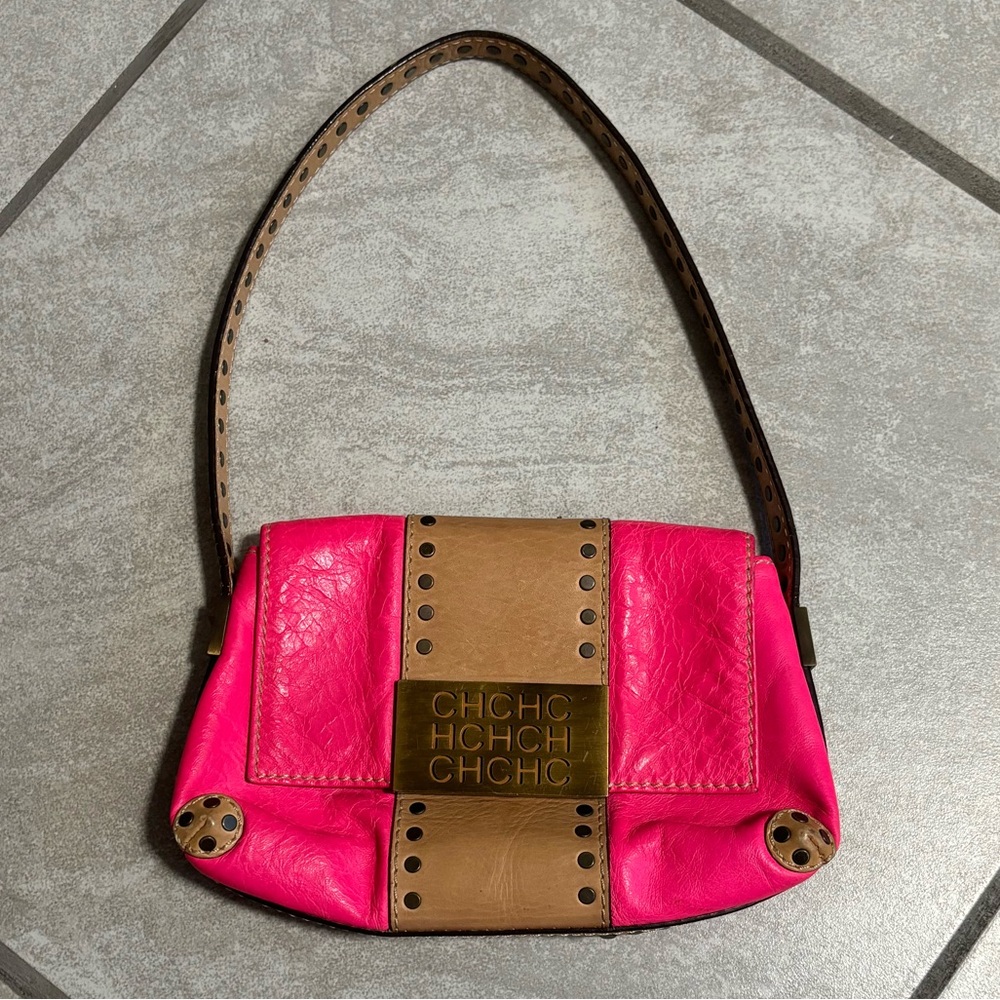 Carolina Herrera genuine leather handbag monogram